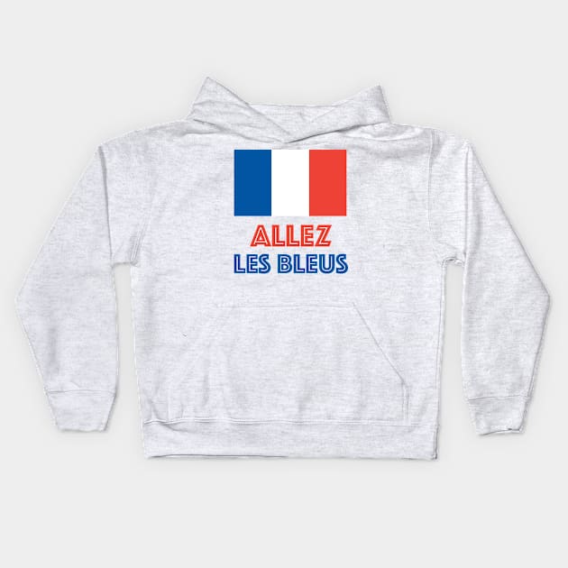 Allez Les Bleus French Sports Fan Kids Hoodie by AntiqueImages